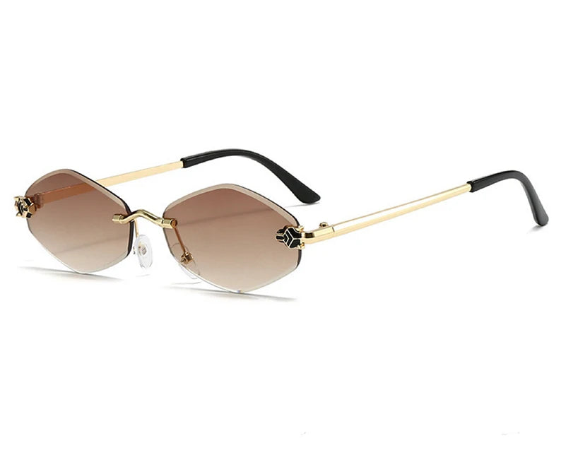 Aura sunglasses in gradient brown lenses