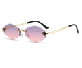 Aura sunglasses in purple and pink gradient lenses