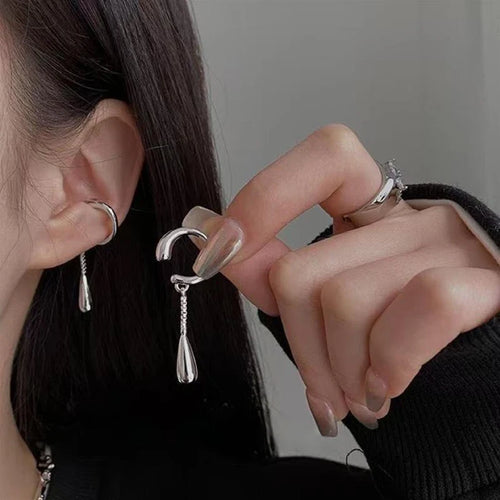 Clip earring showing geometric bohemain design