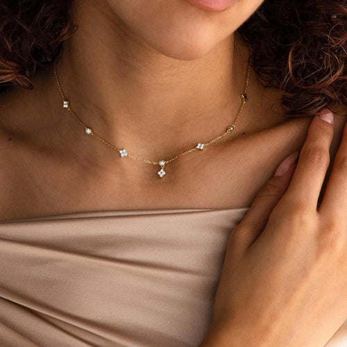 Zircon flower pendant