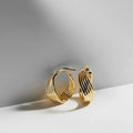 Hoops showing twist circle design and gold finish