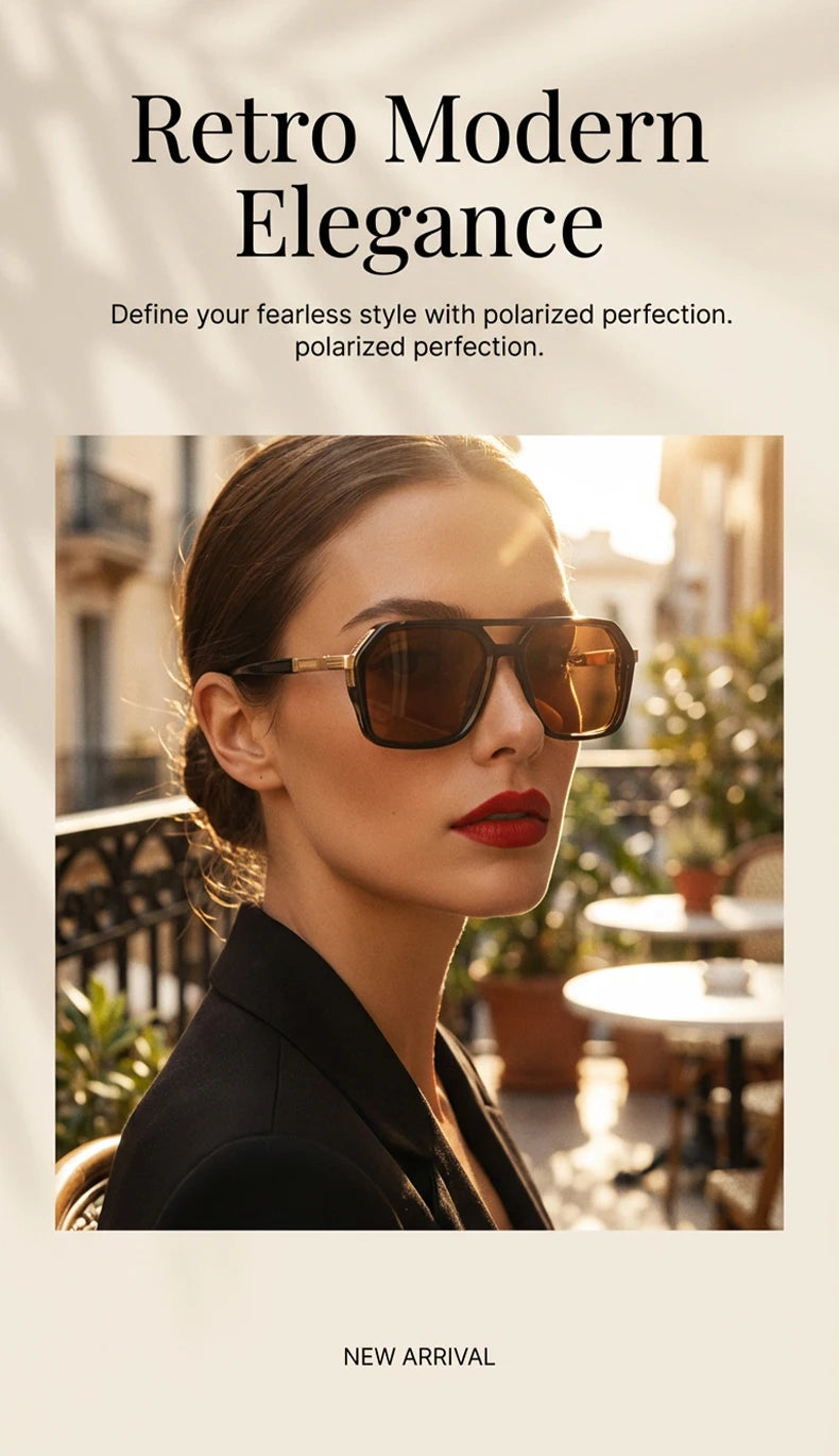 polarized sunglasses front view showing bold frame
