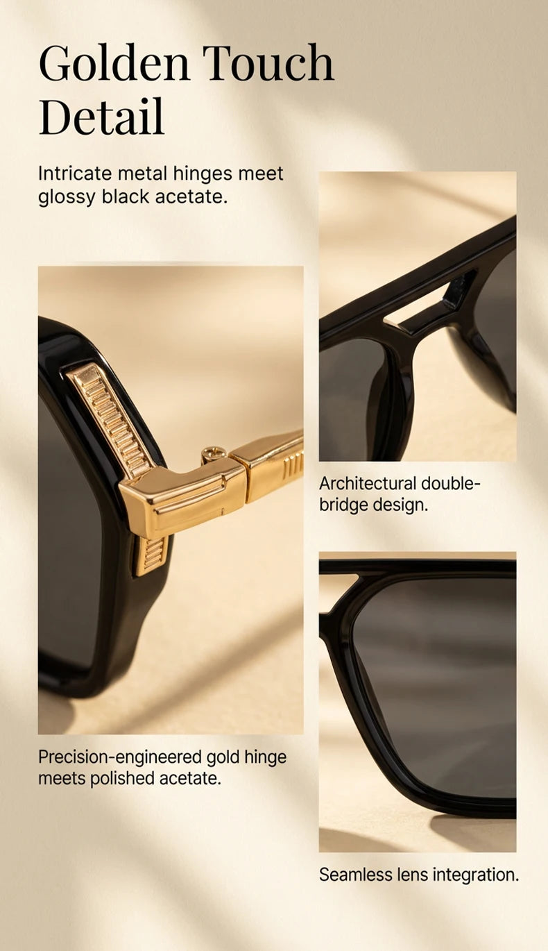 Eclipse sunglasses showing square silhouette