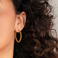 Geometric hoops earring in gold plating