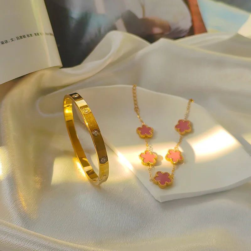 14k gold and pink combinations by Allure & Aura