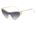 Velour oversized sunglasses in gold and gray gradient lenses