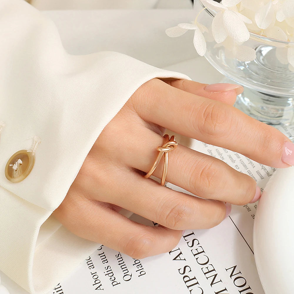 Gold stainless steel wide geometric band, 9mm width, minimalist design